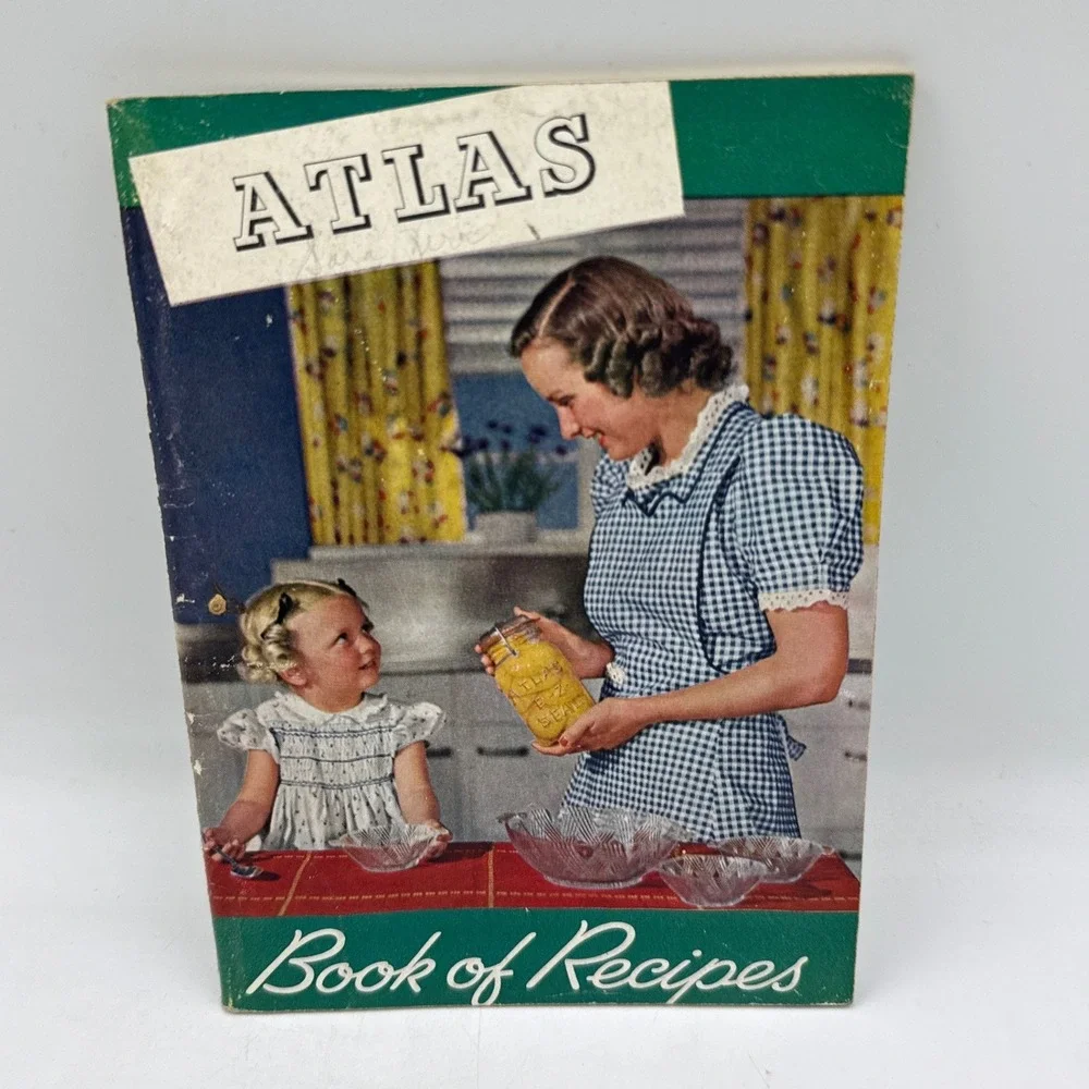 Hazel Atlas Book of Recipes 1939 Canning Guide Green Vintage Illustrated Book